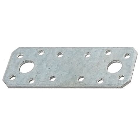 Plaque d’assemblage robuste – 96 x 35 mm – en acier galvanisé – Set de 25 pièces pour constructions fiables – Marque Alberts