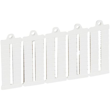Plaque de 100 repères prédécoupés vierges pour bloc de jonction viking 3 pas 5mm LEGRAND 039500