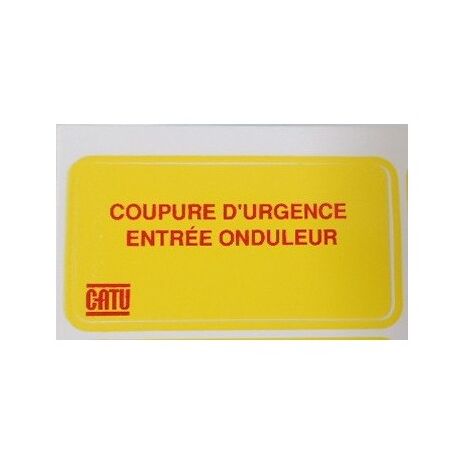 Plaque de 21 étiquettes "Coupure d'urgence" pour installation photovoltaïque CATU AT7019