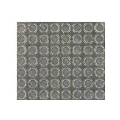 Plaque de 56 butées adhésives 3M SJ5312T transparentes H3.5 x D12.7 mm x 5