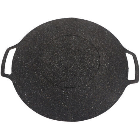 Plaque de Barbecue Coréen, Grill Antiadhésif Circulaire, Poêle à Frire pour Maison et Extérieur, Ustensiles de Barbecue