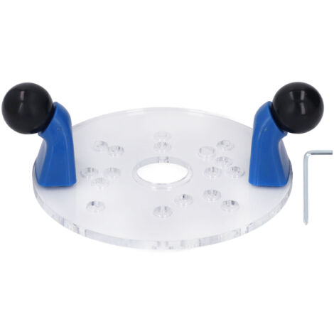 Plaque de base de routeur universelle pour garniture de table, PVC transparent portable avec trous pré-percés, tige ronde