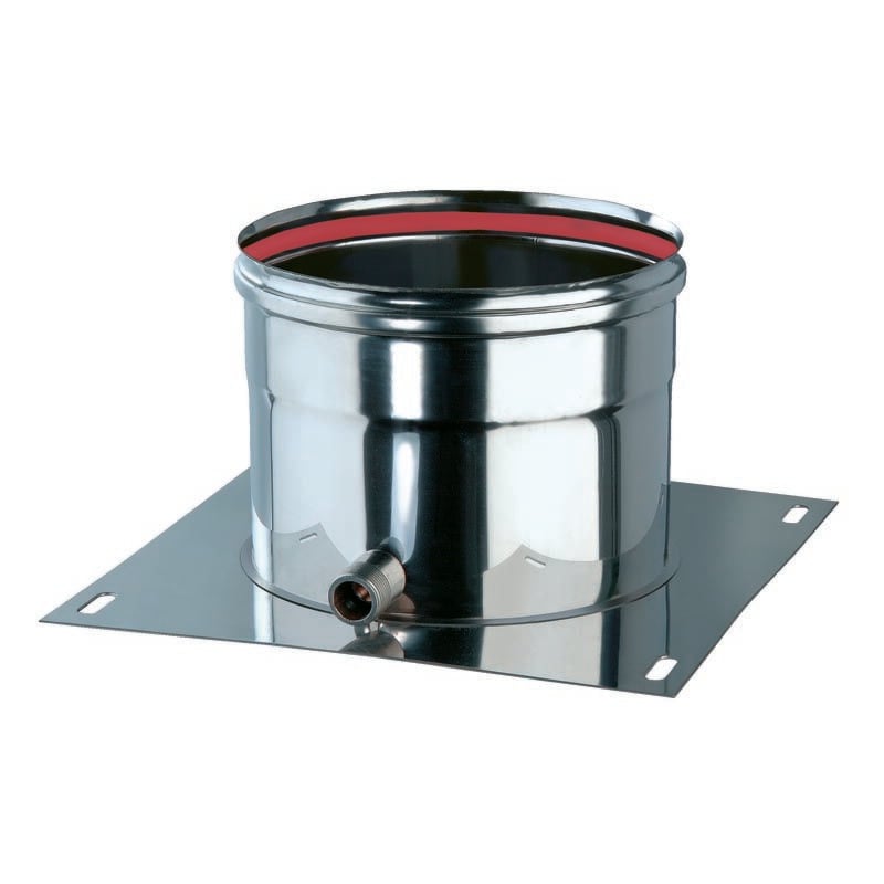 Plaque de base d'évacuation latérale f - acier inoxydable l 160 mm