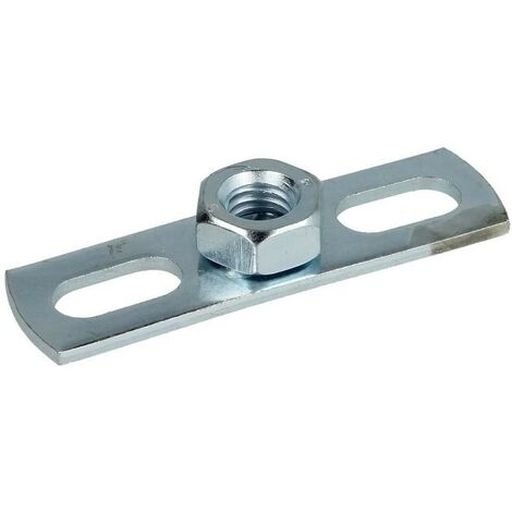 Plaque de base galvanisée M10 80 x 30 x 3 mm