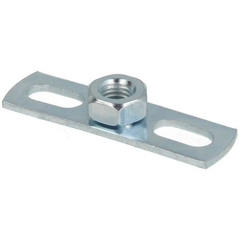 Plaque de base galvanisée M12 120 x 40 x 4 mm