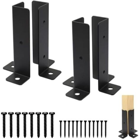 Plaque de base Supports de pergola Ensemble de clôture Support de boîte aux lettres (4 pièces)