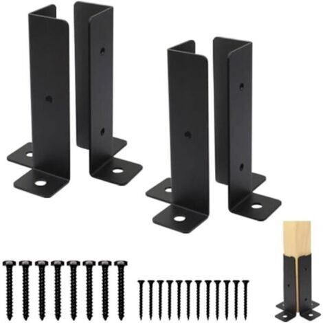 Plaque de base Supports de pergola Ensemble de clôture Support de boîte aux lettres (4 pièces)