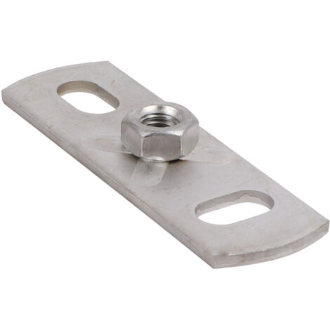 Plaque de base Walraven V2A 1.4301 IG M10 L : 80, écrou à résistance quadruple