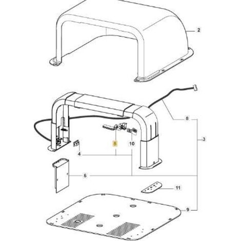 PLAQUE DE CHARGE DROITE ORIGINALE STIGA - 1126-1361-01