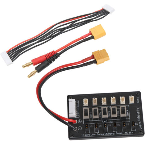 Plaque de charge parallèle pour batterie 1S avec connecteur XT60, chargeur de batterie lithium en série pour pack.