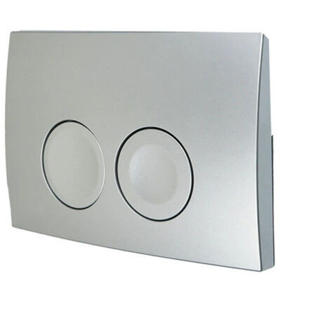 Plaque de chasse d'eau encastrée de remplacement Geberit Delta 21, 2 points de chasse, argent (non originale)