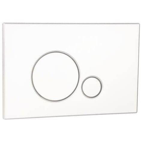 Plaque de commande 3/6 litres ronde blanche - ROLF