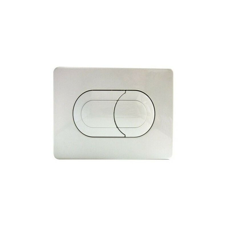 Plaque de commande 3/6L SALINA pneumatique double débit - blanche