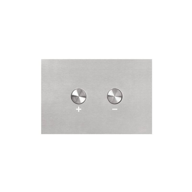 Plaque de commande 3/6L blink pneumatique double débit - inox brossé - Regiplast