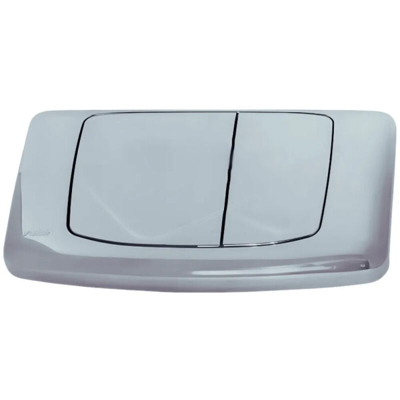 Plaque de commande wc encastré angel rios 2 double volume, chromée brillant