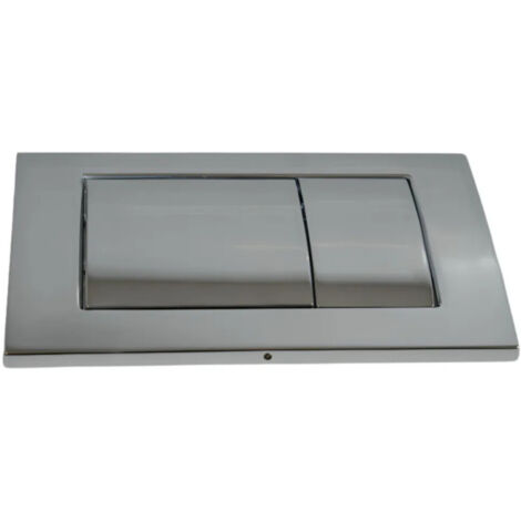 Plaque de commande antivandalisme WC Regiplast CESAME double volume, métal chromé