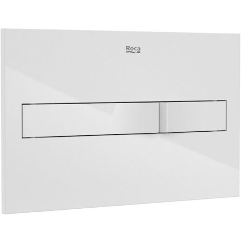 Plaque de commande avec double chasse DUPLO ONE rectangle, BLANC Brillant, Réf.A890196000