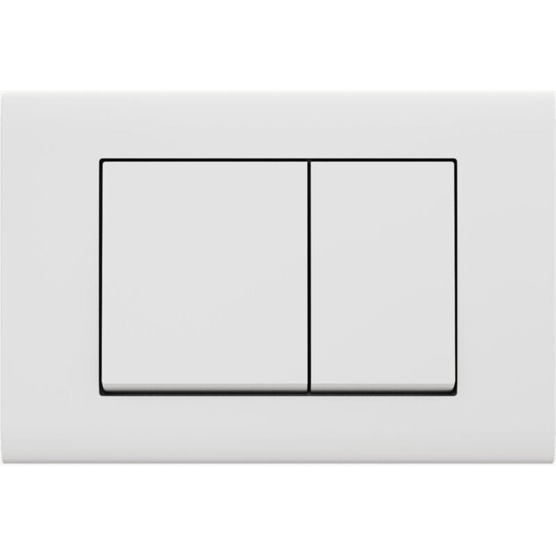Kroos ® - Plaque de commande avec double touche compatible avec Sigma Geberit - Blanc