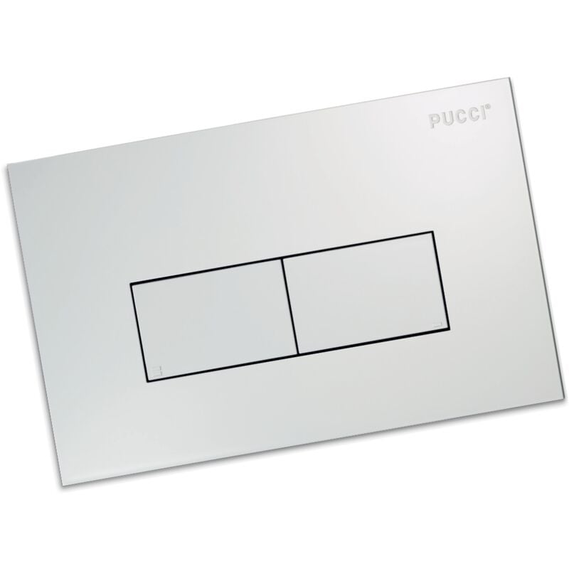 Plaque de commande blanche à double bouton "Eco Linea"