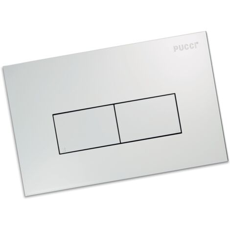 Plaque de commande blanche à double bouton "Eco Linea"