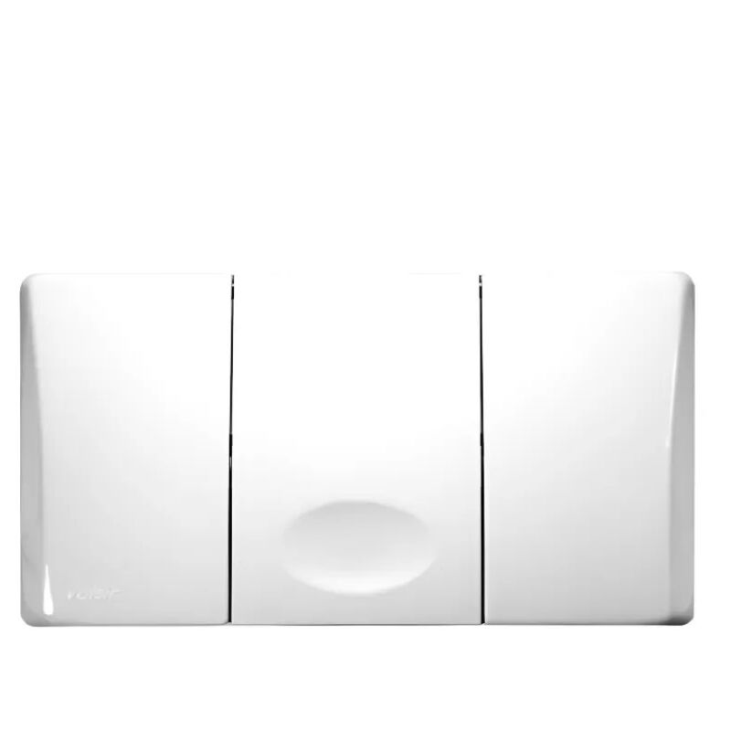 Plaque de commande murale MEDUSA WC encastré VALSIR , simple touche blanche