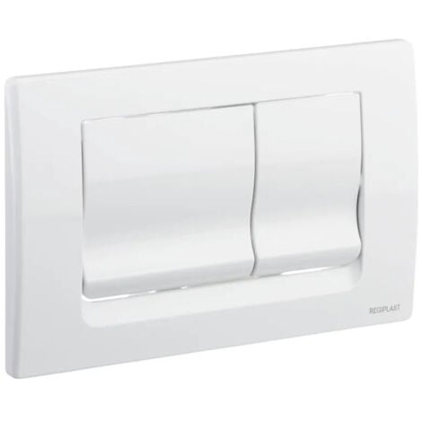 REGIPLAST commande murale RIA double touche réservoir encastré CESAME, blanche