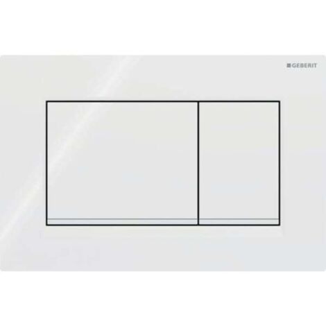 Plaque de commande carrée compatible Geberit Sigma20 (anciennement Sigma30) pour double chasse d'eau : blanc, blanc mat (115.883.11.1)