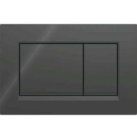 Plaque de commande carrée Sigma20 pour double chasse, noire mate (115.883.DW.1)-Produit compatible
