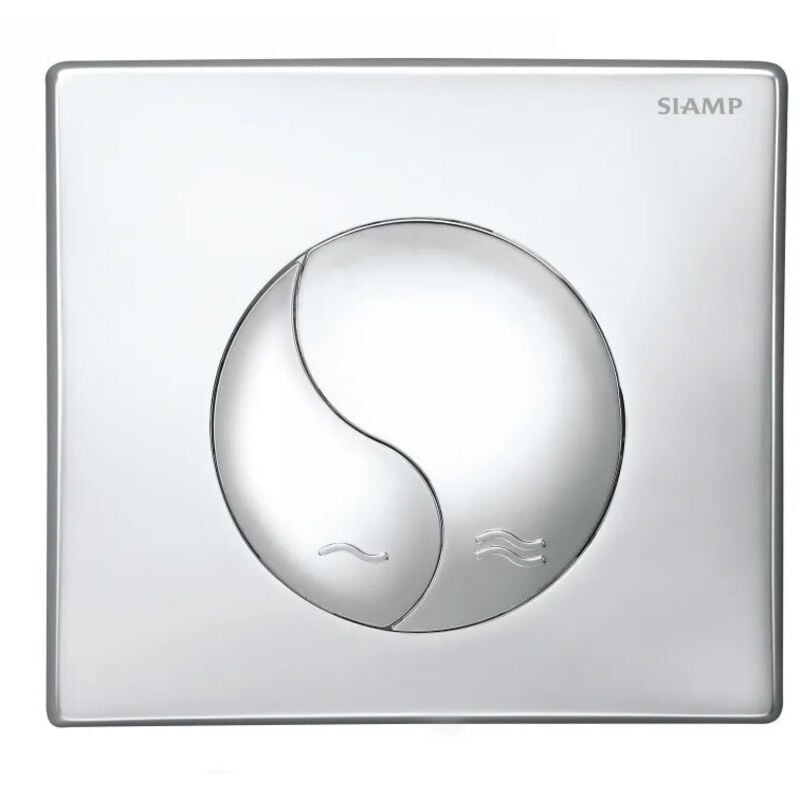Siamp - plaque ue de commande yin yang, double volume, chrome brillant ref.31185310
