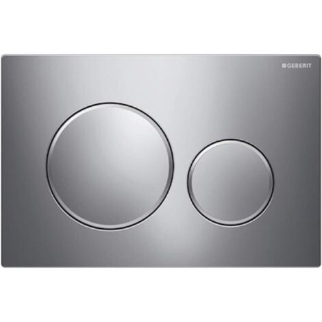 Plaque de commande compatible Geberit Sigma20 à double chasse : chrome satiné/chrome poli (115.882.KN.1)