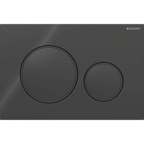 Plaque de commande compatible Geberit Sigma20 à double chasse, noir mat (115.882.DW.1)