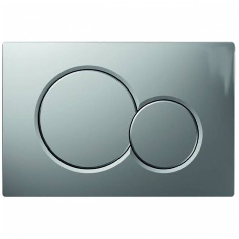 Plaque de commande de chasse d'eau Geberit Sigma01 pour double chasse : chromée mate laquée, revêtement Easy-Clean (115.770.JQ.5)