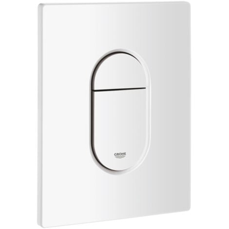 SJQKA Plaque de commande de chasse d'eau Grohe 38844SH0 Arena Cosmopolitan, double chasse, blanche