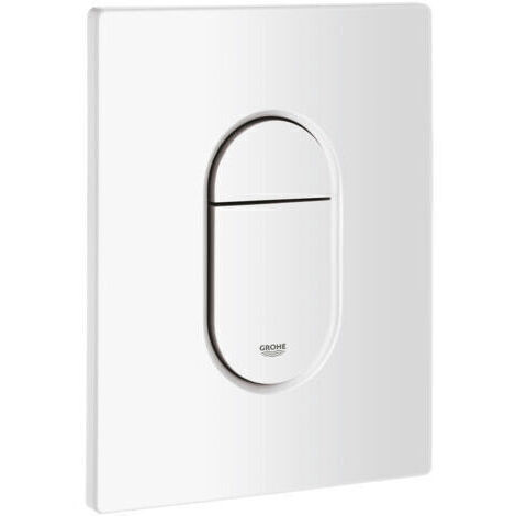 Plaque de commande de chasse d'eau Grohe 38844SH0 Arena Cosmopolitan, double chasse, blanche