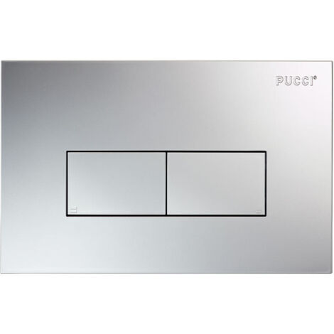 Plaque de commande double bouton "Eco Linea" finition satinée
