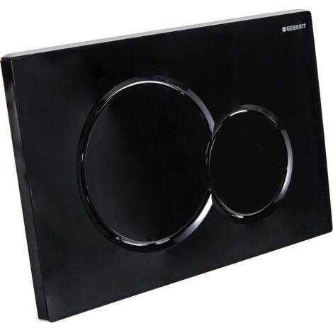 Plaque de commande double compatible Geberit Sigma01 : noir de jais RAL 9005 (115.770.DW.5)