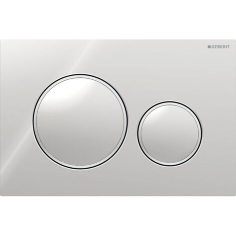 Plaque de commande double compatible Geberit Sigma20 : chrome poli, chrome mat (115.882.KH.1)