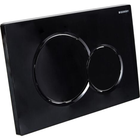 SJQKA Plaque de commande double Geberit Sigma01 : noir de jais RAL 9005 (115.770.DW.5)