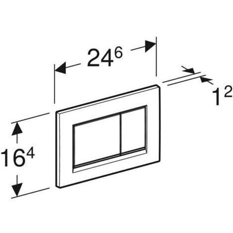 Plaque de commande double Geberit Sigma30, chrome mat (115.883.JQ.1)