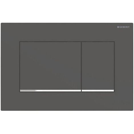 Plaque de commande double Geberit Sigma30, noir mat/chrome (115.883.14.1)