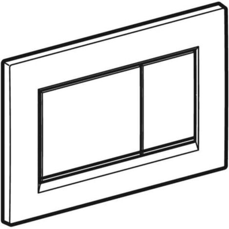 Plaque de commande double Geberit Sigma30, noir mat/chrome (115.883.14.1)