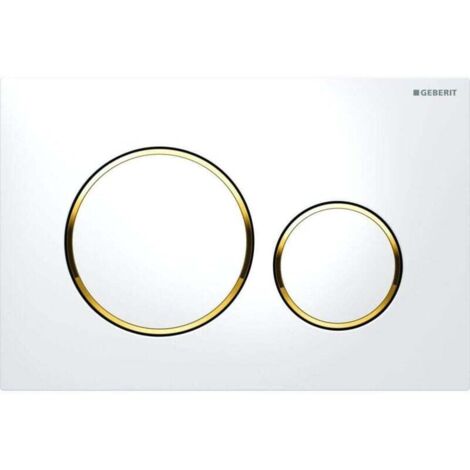 Plaque de commande double  Sigma20 : blanc, or (115.882.KK.1)
