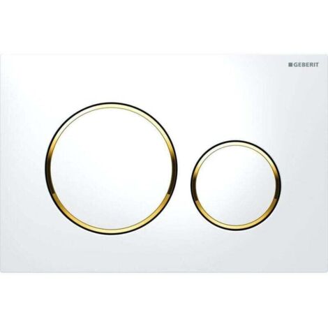 Plaque de commande double  Sigma20 : blanc, or (115.882.KK.1)
