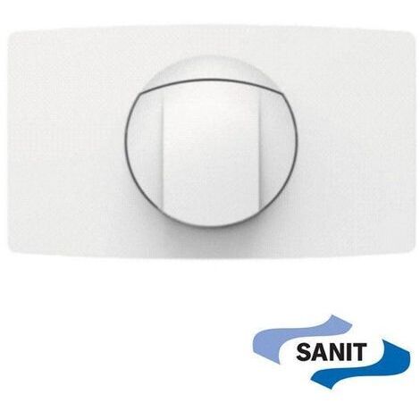 Plaque de commande double touche, pour réservoir encastré, blanche