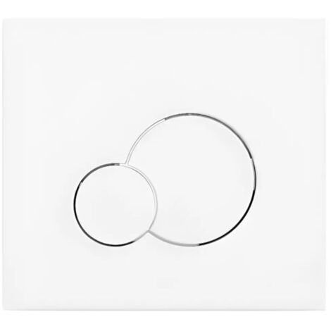 Plaque de commande double touche SIAMP ADESIO, blanche