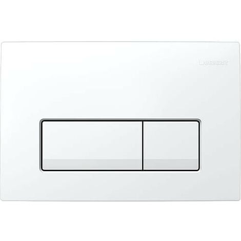 Plaque de commande Geberit Delta 51, 2-quantités, blanc, 115.105.11.1
