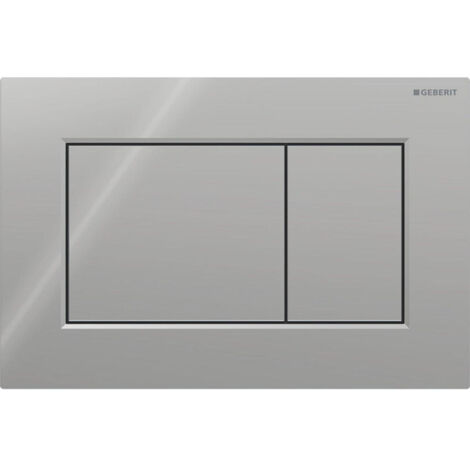 Plaque de commande Geberit Sigma01 - chasse d'eau à 2 boutons - carré - chrome brillant