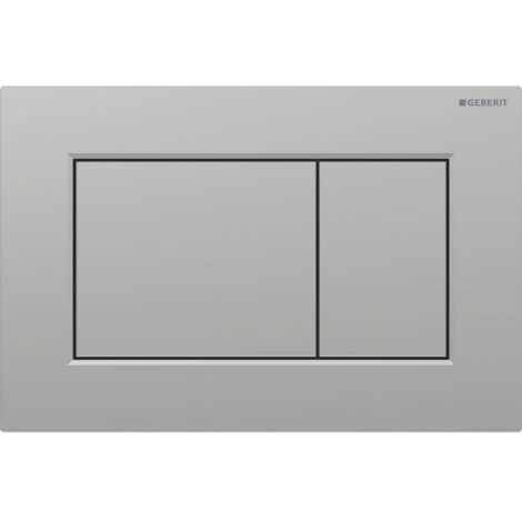 Plaque de commande Geberit Sigma01 - chasse d'eau à 2 boutons - carré - laqué chrome mat