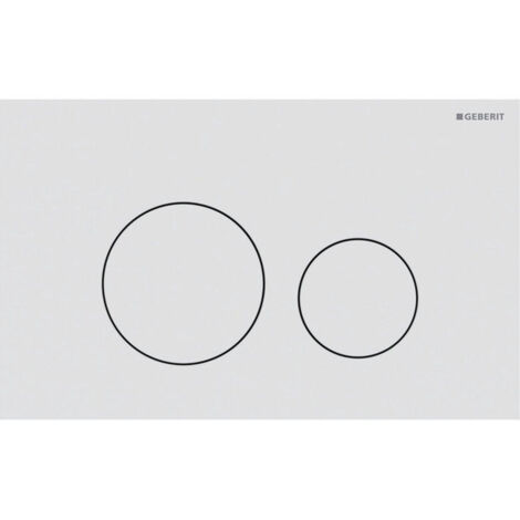 Plaque de commande Geberit Sigma40 - chasse d'eau à 2 boutons - rond - facile à nettoyer - inox - blanc mat
