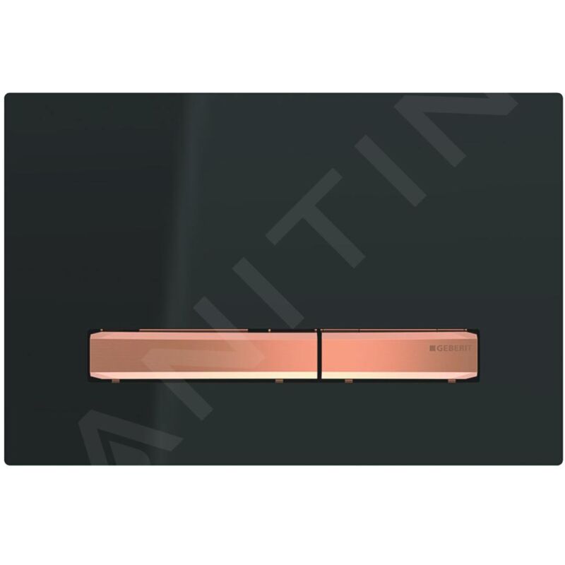 Sigma50 - Plaque de déclenchement 2 touches, noir / or rouge 115.670.DW.2 - Geberit